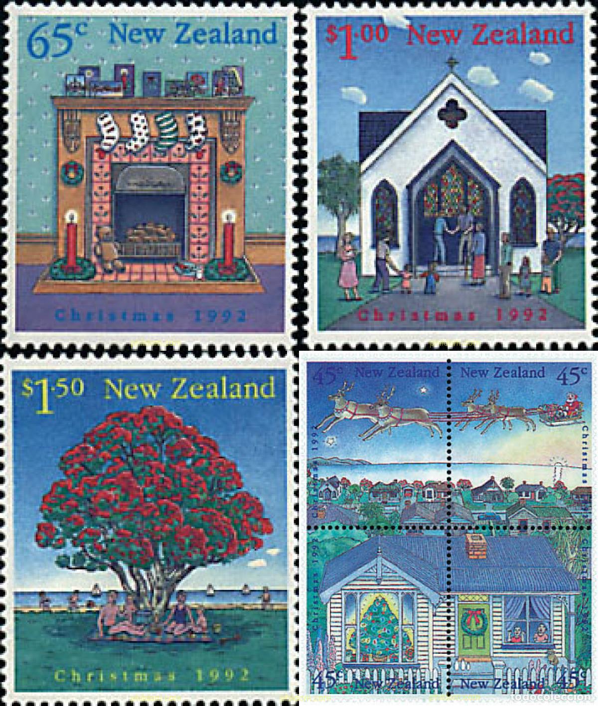 Sellos: 6425 MNH NUEVA ZELANDA 1992 NAVIDAD