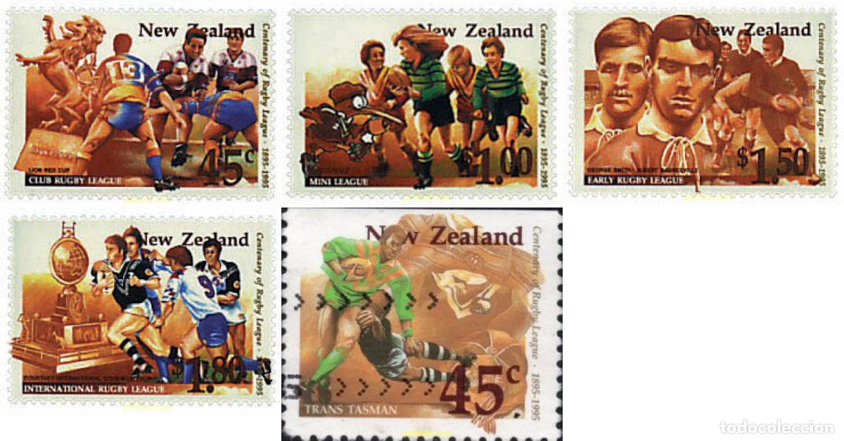 Sellos: 37372 MNH NUEVA ZELANDA 1995 CENTENARIO DE LA FUNDACION DE LA LIGA DE RUGBY