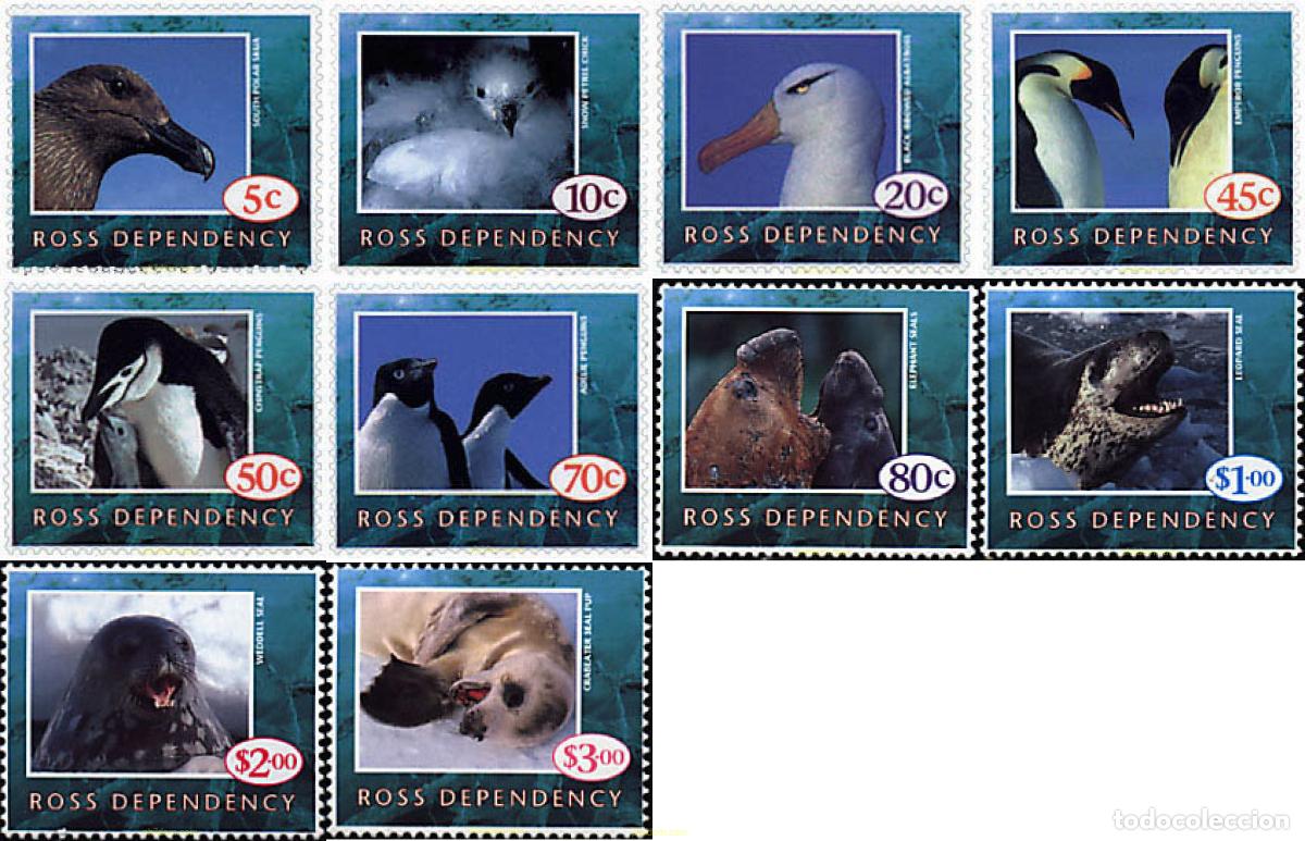 Sellos: 45291 MNH NUEVA ZELANDA. Dependencia Ross 1994 FAUNA MARINA
