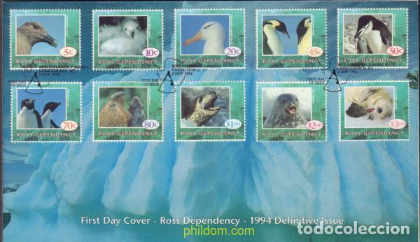Sellos: 397836 MNH NUEVA ZELANDA. Dependencia Ross 1994 FAUNA MARINA