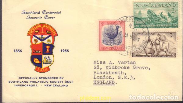 Sellos: 399980 MNH NUEVA ZELANDA 1956 CENTENARIO DE LA COLONIZACION DEL SUR