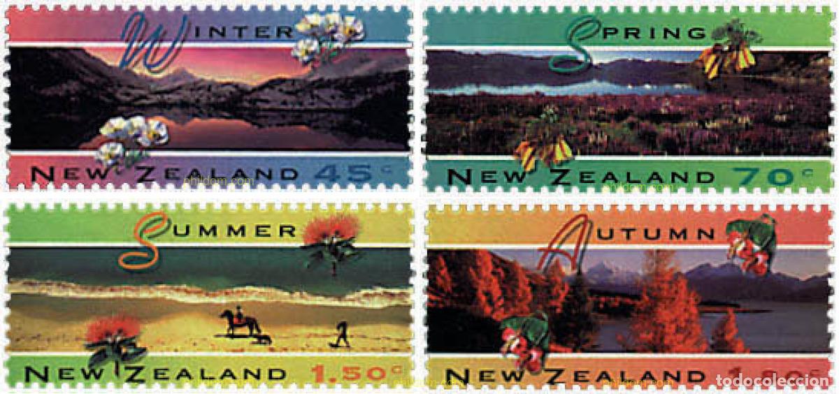 Sellos: 95036 MNH NUEVA ZELANDA 1994 PAISAJES DE LAS CUATRO ESTACIONES