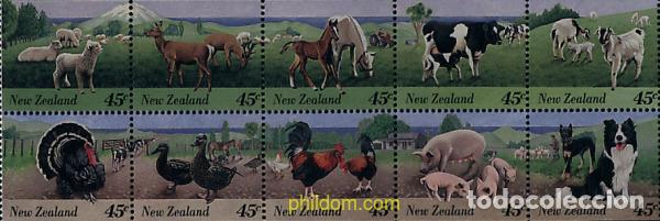 Sellos: 1399 MNH NUEVA ZELANDA 1995 ANIMALES DE GRANJA