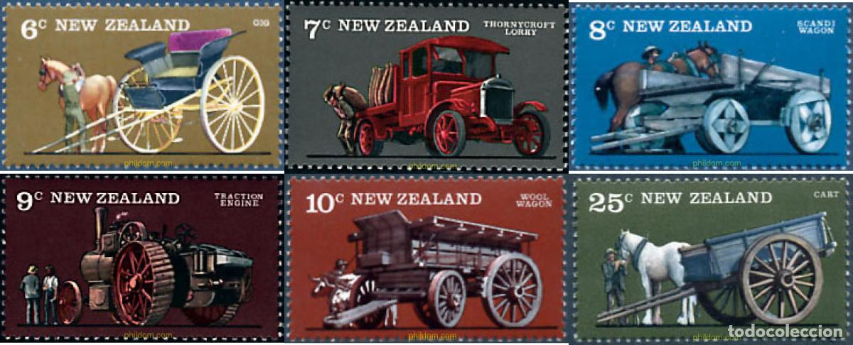 Sellos: 45439 MNH NUEVA ZELANDA 1976 ANTIGUOS CARRUAJES AGRICOLAS