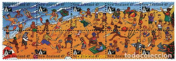 Sellos: 220329 MNH NUEVA ZELANDA 1994 CENTENARIO DEL CRICKET EN NUEVA ZELANDA
