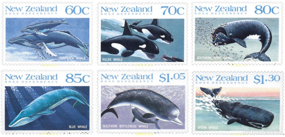 Stamps: 44679 MNH NUEVA ZELANDA. Dependencia Ross 1988 BALLENAS