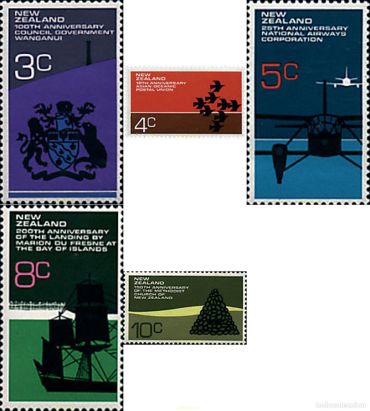 Sellos: 44647 MNH NUEVA ZELANDA 1972 ANIVERSARIOS