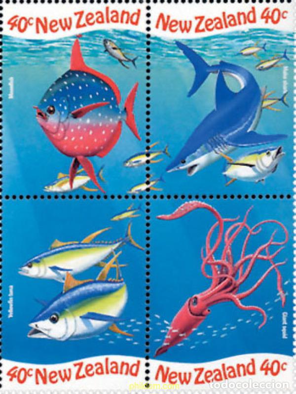 Sellos: 680798 MNH NUEVA ZELANDA 1998 FAUNA MARINA