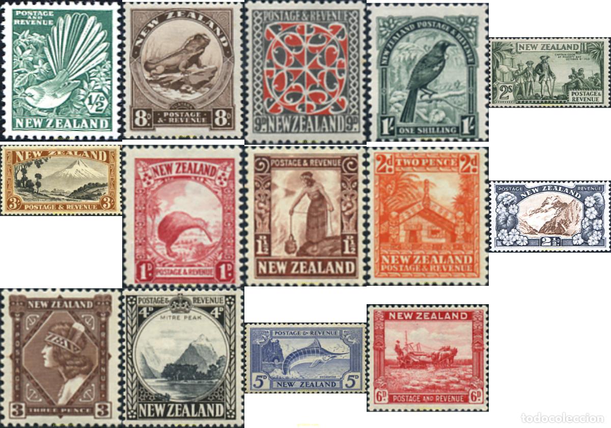 Sellos: 367510 HINGED NUEVA ZELANDA 1936 MOTIVOS VARIOS