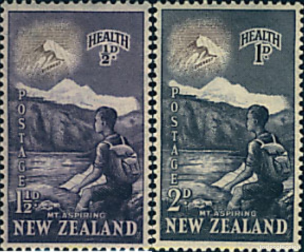 Sellos: 321115 HINGED NUEVA ZELANDA 1954 ALPINISMO