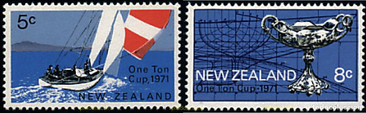 Sellos: 231986 HINGED NUEVA ZELANDA 1971 REGATAS. COPA ONE TON CUP EN AUCKLAND