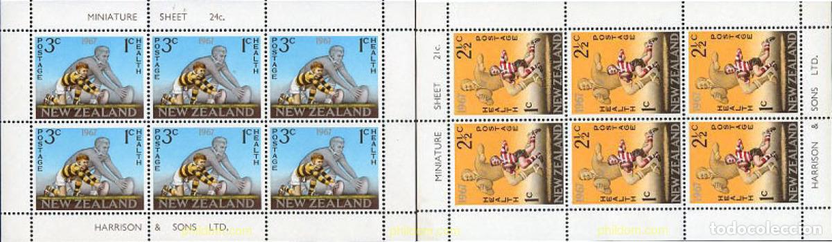 Sellos: 148087 MNH NUEVA ZELANDA 1967 RUGBY