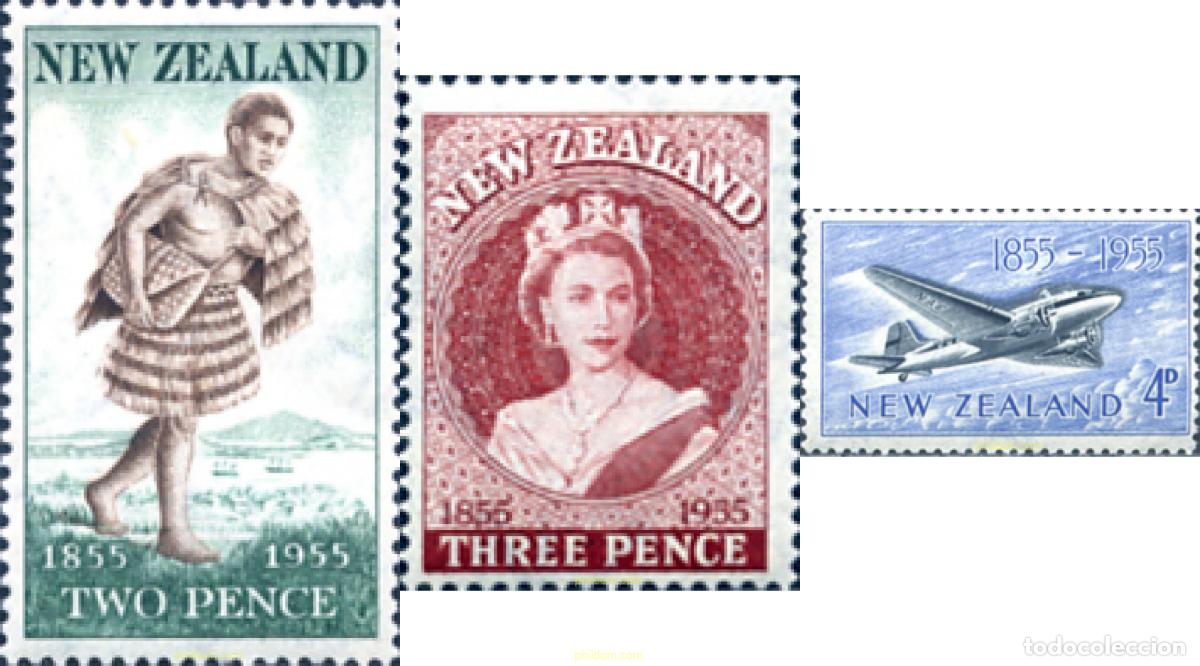 Sellos: 44626 MNH NUEVA ZELANDA 1955 CENTENARIO DEL PRIMER SELLO DE NUEVA ZELANDA
