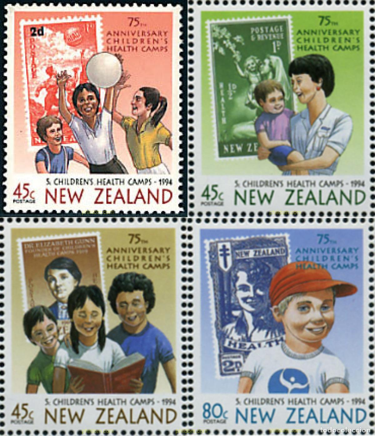 Sellos: 71493 MNH NUEVA ZELANDA 1994 A BENEFICIO DE LA SANIDAD Y LA INFANCIA