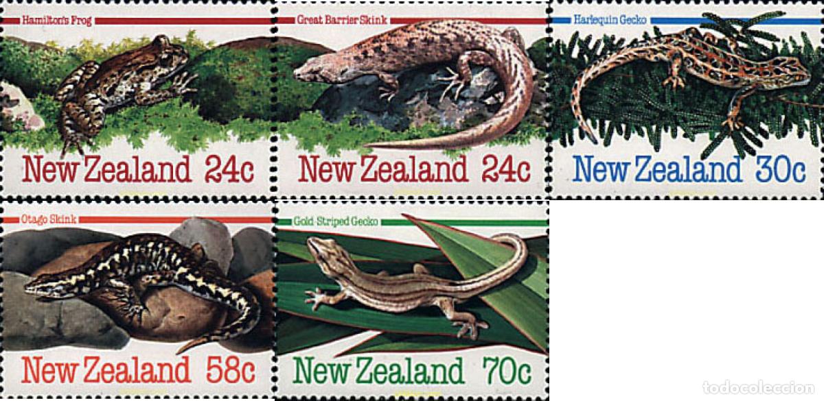Sellos: 51124 MNH NUEVA ZELANDA 1984 REPTILES Y BATRACIOS