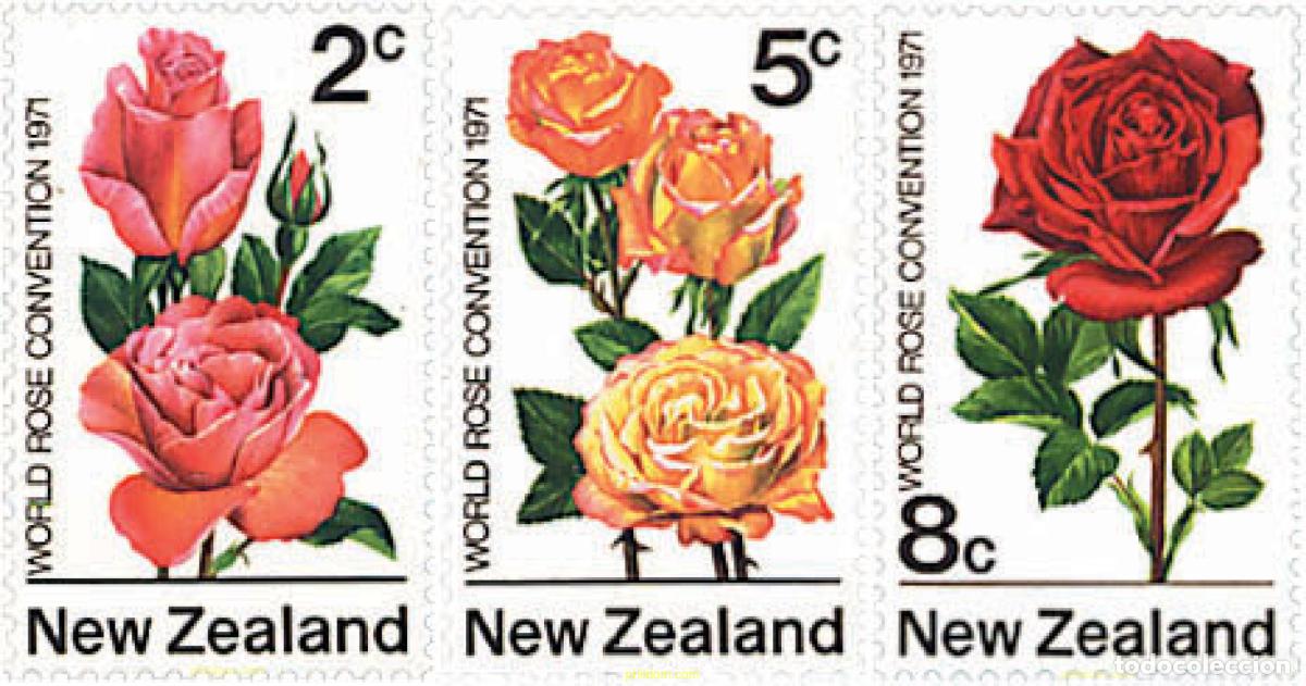 Sellos: 95007 MNH NUEVA ZELANDA 1971 CONVENCION MUNDIAL DE ROSAS