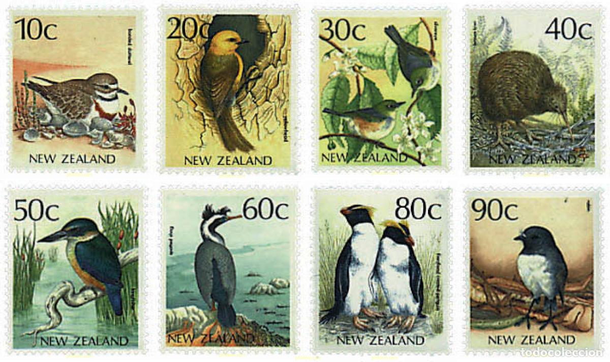 Sellos: 44678 MNH NUEVA ZELANDA 1988 AVES