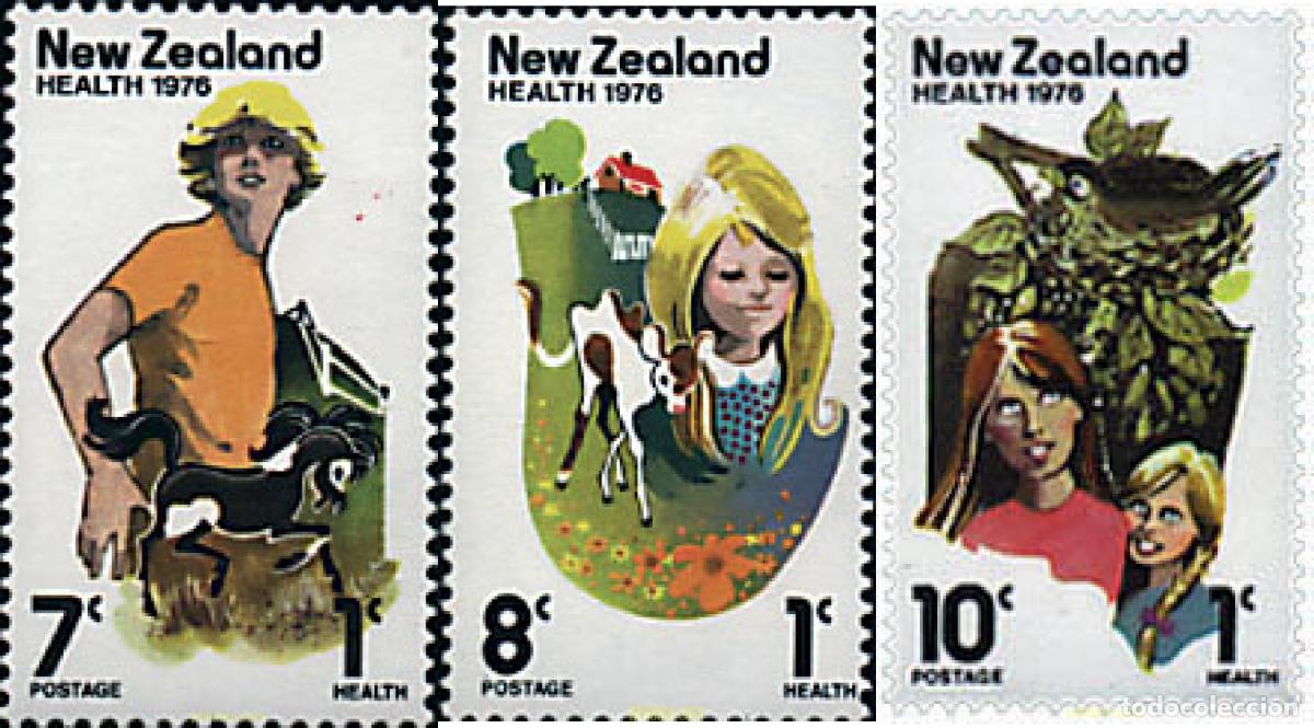Sellos: 44655 MNH NUEVA ZELANDA 1976 SOBRETASA POR LA SANIDAD Y LA INFANCIA