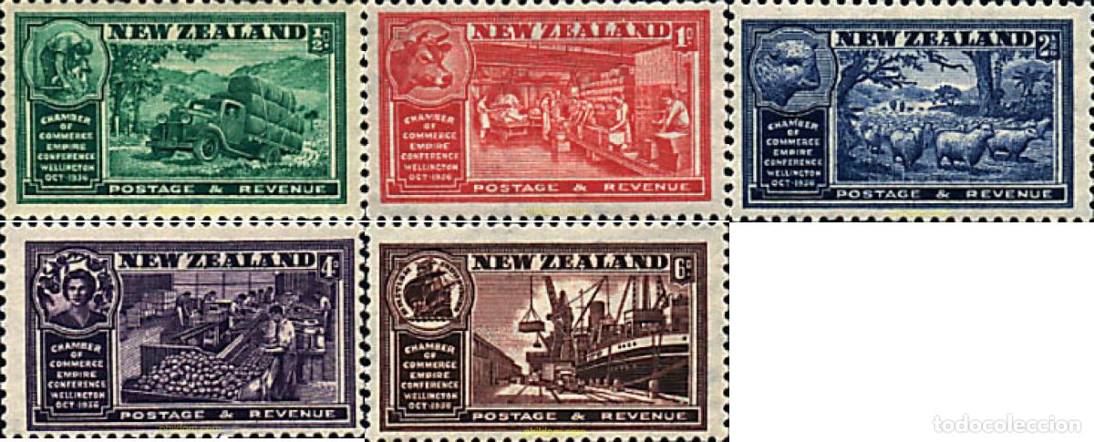 Sellos: 60997 MNH NUEVA ZELANDA 1936 CONGRESO DE CAMARAS DE COMERCIO IMPERIALES