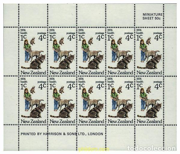 Sellos: 10739 MNH NUEVA ZELANDA 1974 SOBRETASA POR LA SANIDAD Y LA INFANCIA