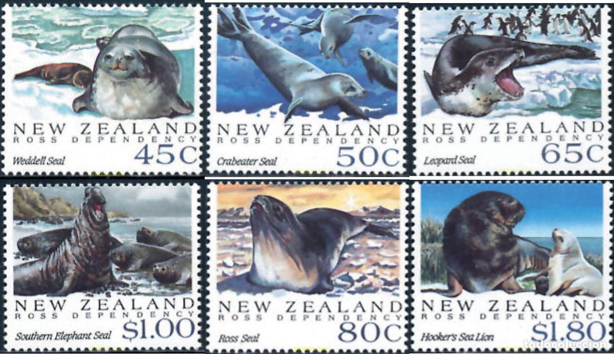 Sellos: 44704 MNH NUEVA ZELANDA 1992 FAUNA MARINA DE LA TIERRA DE ROSS