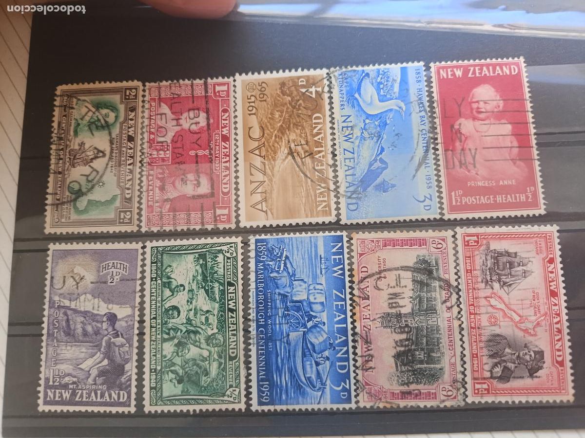Sellos: Nueva Zelanda. Lote de sellos