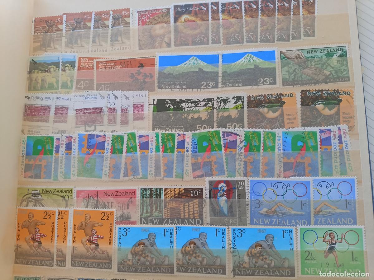 Sellos: Lote de 60 sellos de Nueva Zelanda