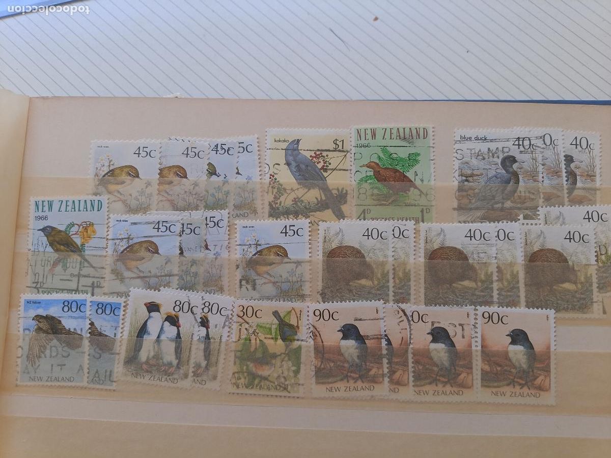 Sellos: Lote de sellos (29) de Nueva Zelanda. Aves