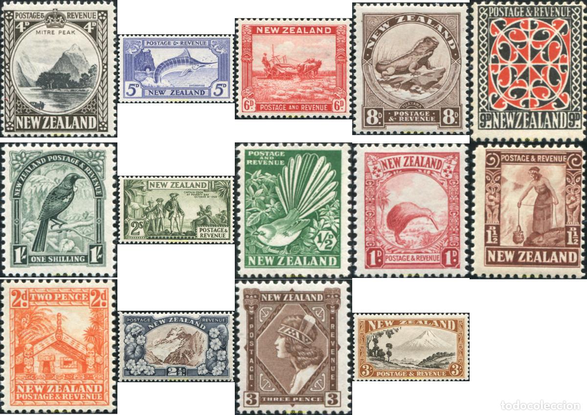 Sellos: 367509 HINGED NUEVA ZELANDA 1935 MOTIVOS VARIOS