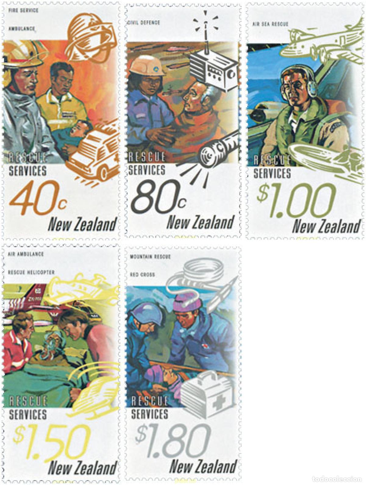 Sellos: 45934 MNH NUEVA ZELANDA 1996 SERVICIOS DE SALVAMENTO