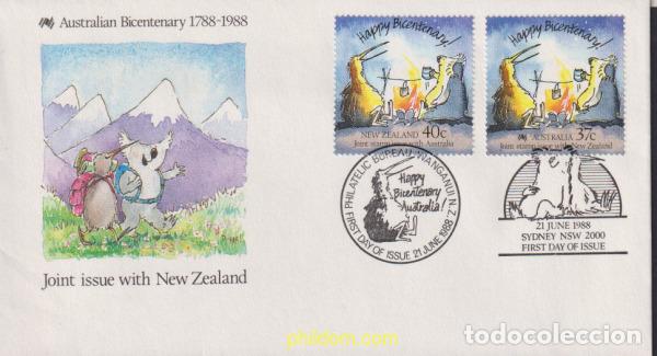 Sellos: 418992 MNH NUEVA ZELANDA 1988 BICENTENARIO DE LA COLONIZACION DE AUSTRALIA