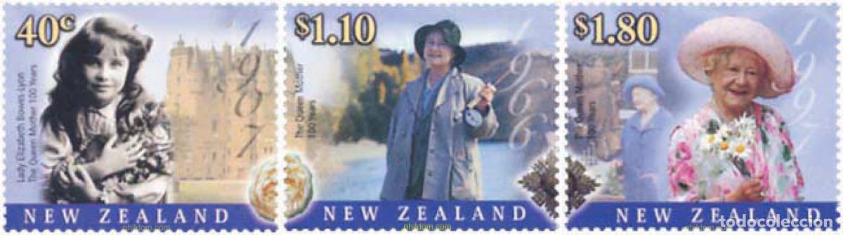 Briefmarken: 98385 MNH NUEVA ZELANDA 2000 CENTENARIO DE LA REINA MADRE