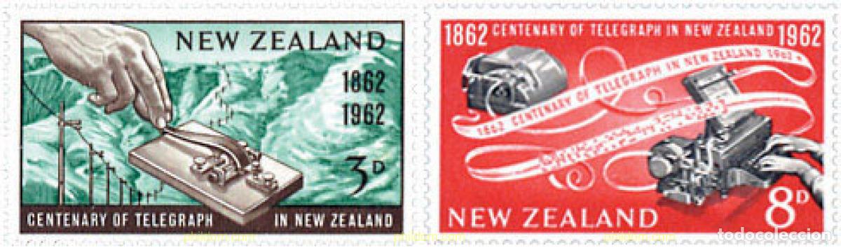 Sellos: 126617 MNH NUEVA ZELANDA 1962 CENTENARIO DEL TELEGRAFO
