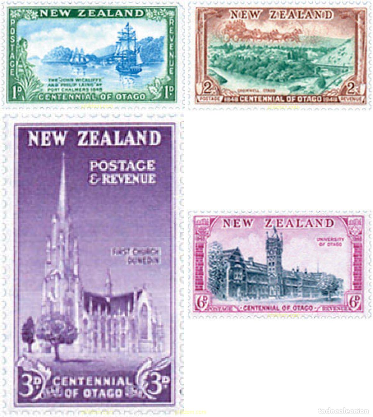 Sellos: 126615 MNH NUEVA ZELANDA 1948 CENTENARIO DE LA PROVINCIA DE OTAGO
