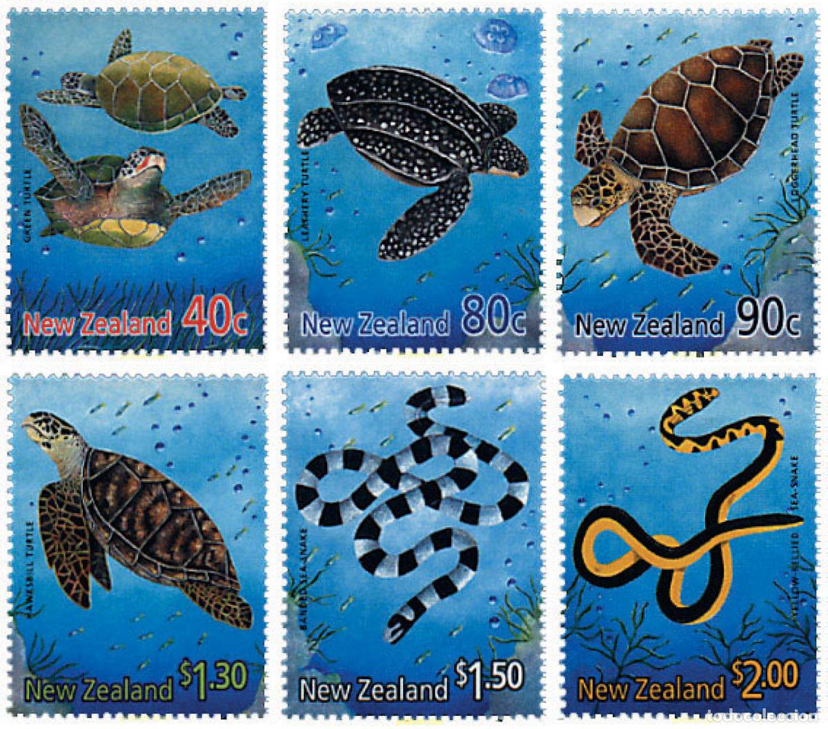 Sellos: 69320 MNH NUEVA ZELANDA 2001 REPTILES MARINOS