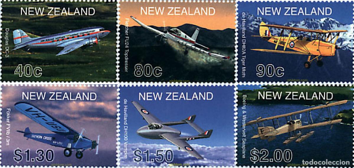 Sellos: 74741 MNH NUEVA ZELANDA 2001 AVIONES