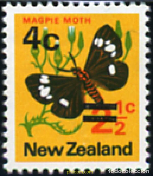 Sellos: 76700 MNH NUEVA ZELANDA 1971 MARIPOSA