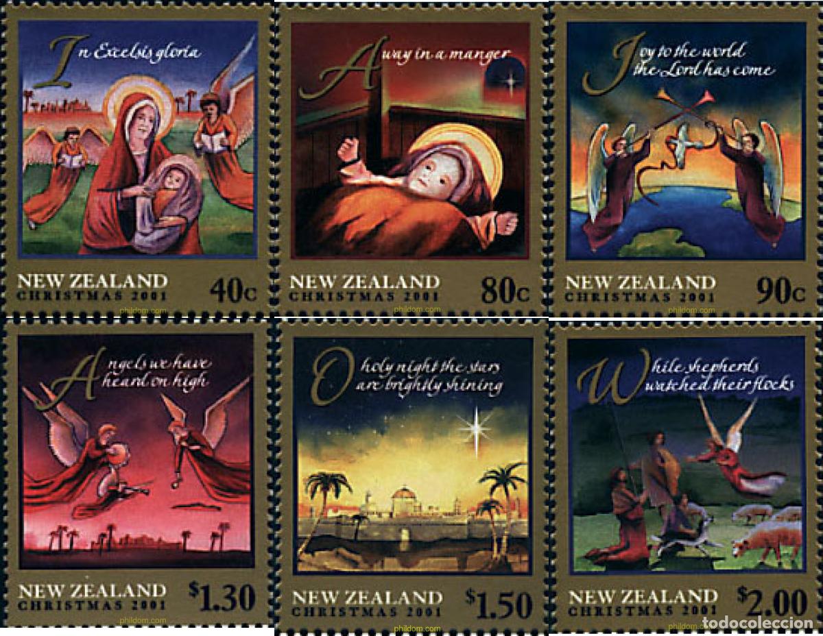 Sellos: 77878 MNH NUEVA ZELANDA 2001 NAVIDAD