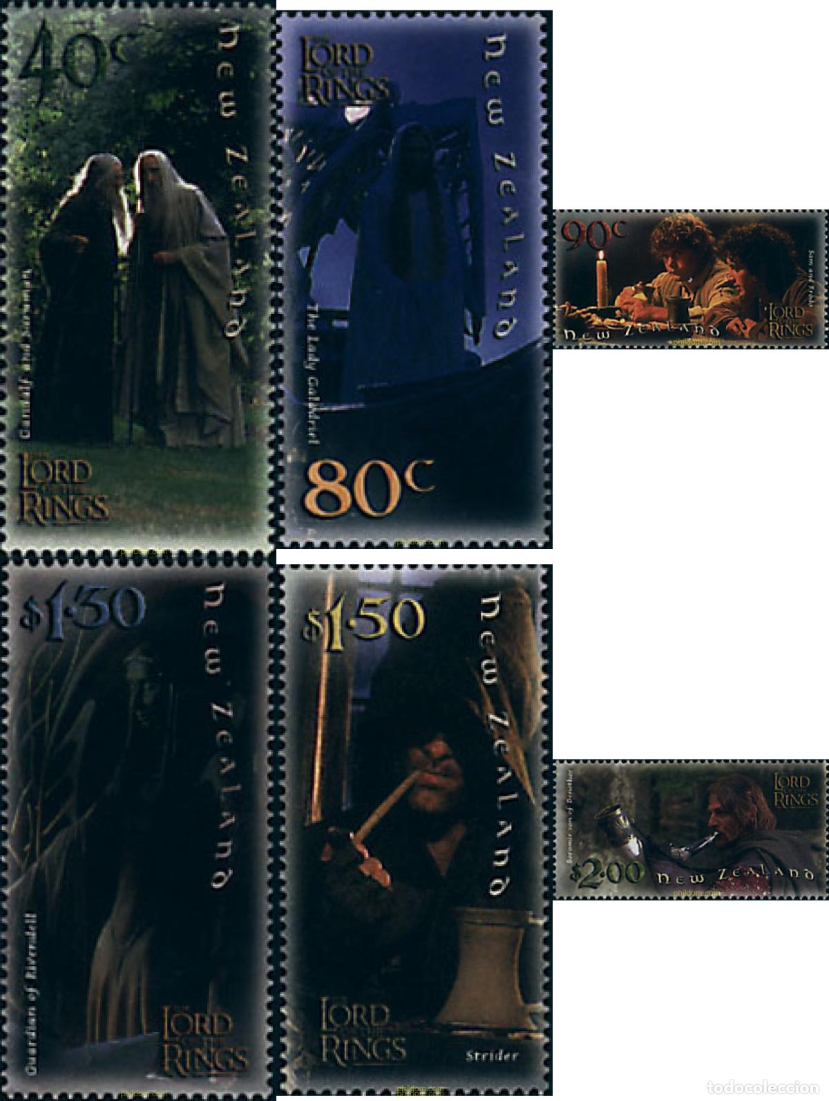 Sellos: 81375 MNH NUEVA ZELANDA 2001 EL SE&Ntilde;OR DE LOS ANILLOS