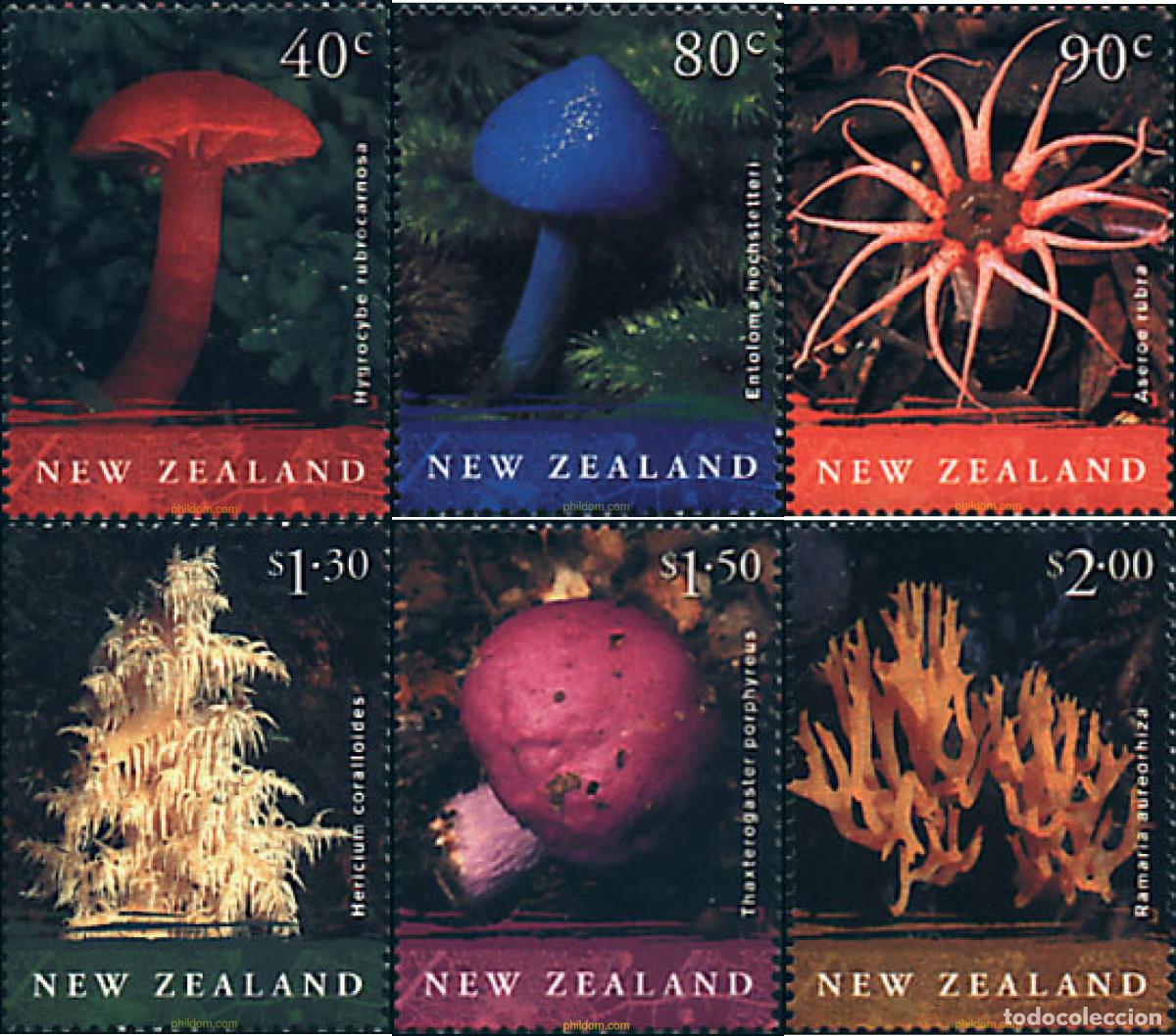 Sellos: 89615 MNH NUEVA ZELANDA 2002 SETAS