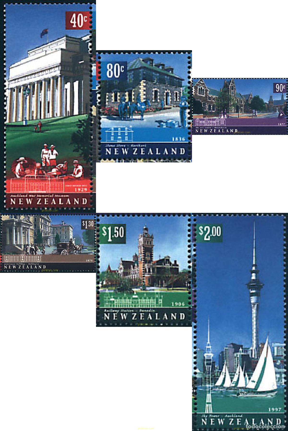 Sellos: 89619 MNH NUEVA ZELANDA 2002 PATRIMONIO ARQUITECTURAL
