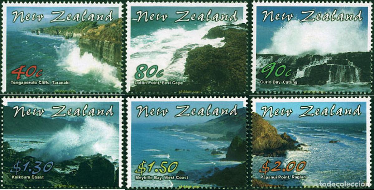 Sellos: 98833 MNH NUEVA ZELANDA 2002 PAISAJES COSTEROS