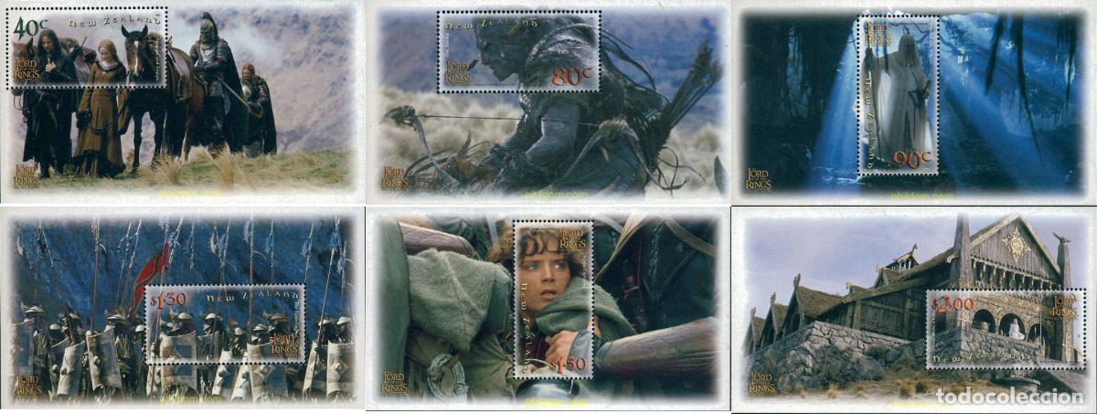 Sellos: 110415 MNH NUEVA ZELANDA 2002 EL SE&Ntilde;OR DE LOS ANILLOS