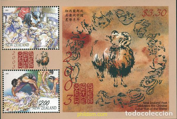 Sellos: 114523 MNH NUEVA ZELANDA 2003 A&Ntilde;O LUNAR CHINO - A&Ntilde;O DE LA CABRA