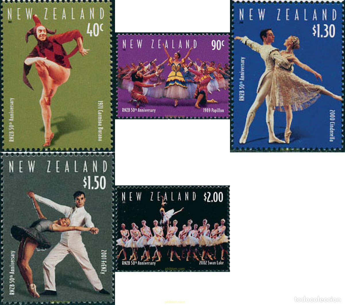Sellos: 116801 MNH NUEVA ZELANDA 2003 50 ANIVERSARIO DEL ROYAL NEW ZEALAND BALLET