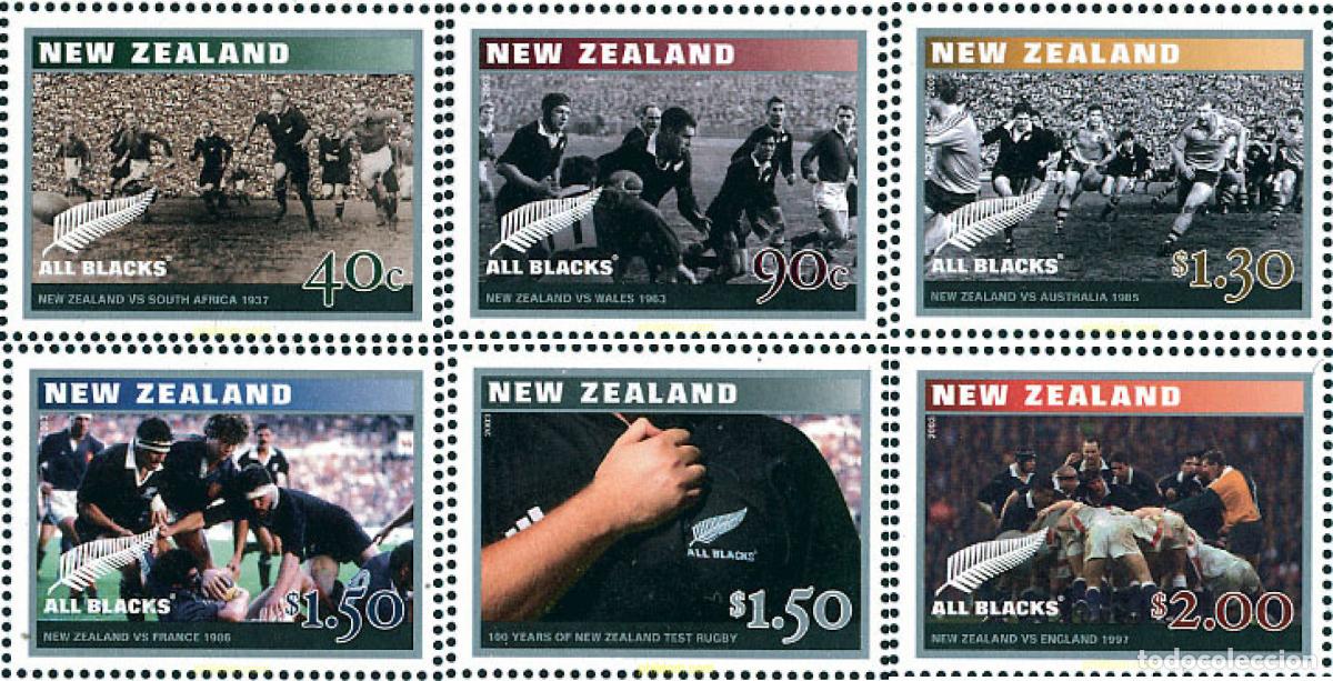 Sellos: 127426 MNH NUEVA ZELANDA 2003 CENTENARIO DEL RUGBY