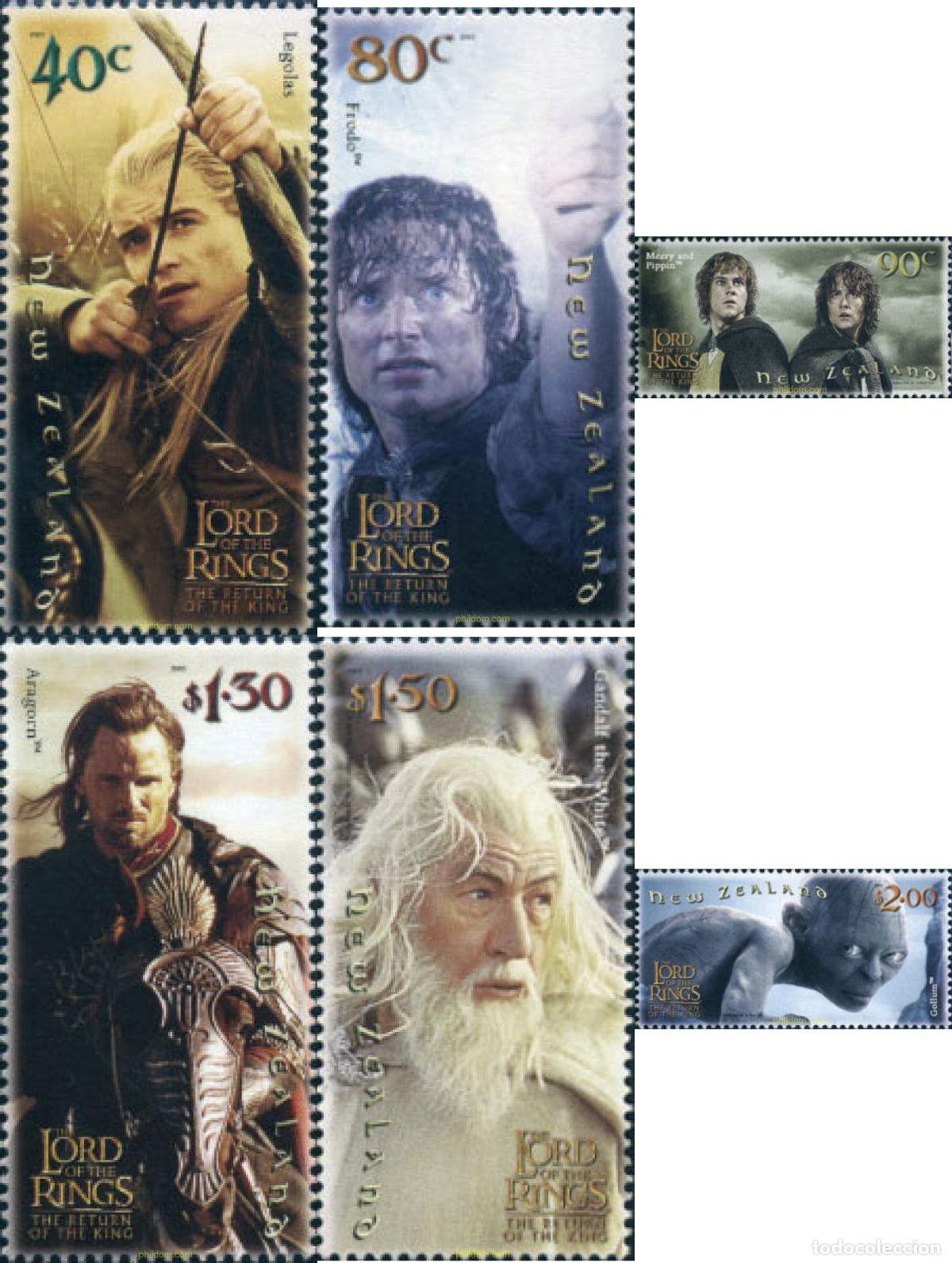 Sellos: 136628 MNH NUEVA ZELANDA 2003 EL SE&Ntilde;OR DE LOS ANILLOS