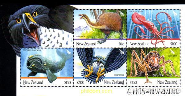 Sellos: 791491 MNH NUEVA ZELANDA 2009 ANIMALES GIGANTES PREHISTORICOS DE NUEVA ZELANDA