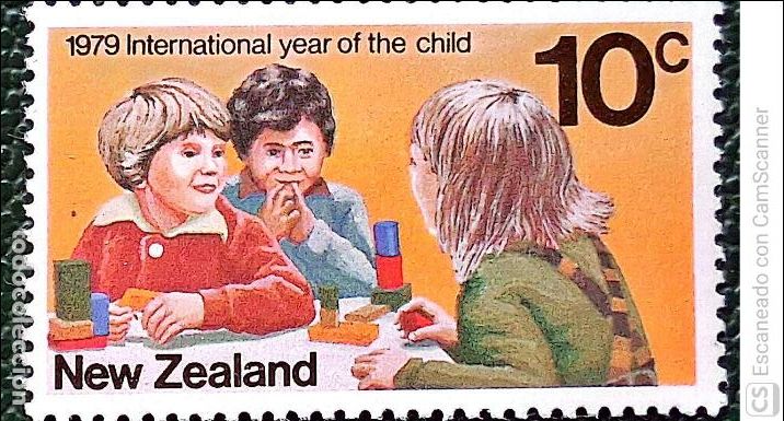 Sellos: Nueva Zelanda. 745 A&ntilde;o internacional del Ni&ntilde;o. 1979. Sellos nuevos y numeraci&oacute;n Yvert.