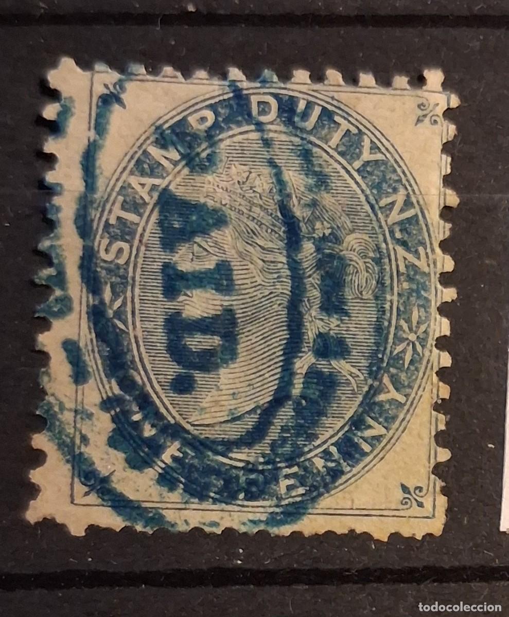 Sellos: NUEVA ZELANDA, 1878, CAT.YT. NO LISTADO, POSTAL FISCAL.